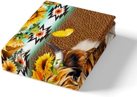 Feelyou Kids Highland Cow Duvet Cover Set 3Pcs 1