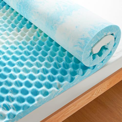 PERLECARE 3 Inch Queen Mattress Topper with Cooling Gel 1