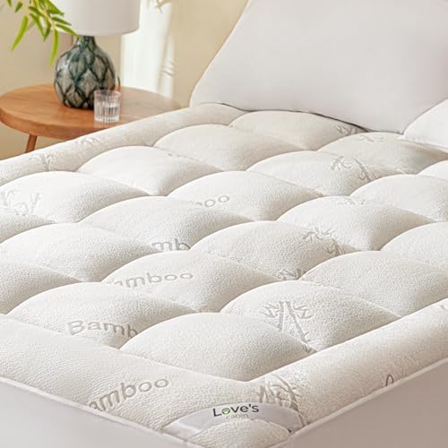 Loves Cabin Twin Mattress Topper Breathable Bamboo Rayon 900 GSM
