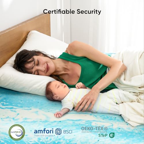 Marsail Twin 3-Inch Cooling Memory Foam Mattress Topper