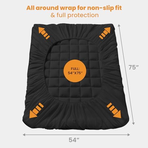 MATBEBY Full Size Mattress Pad - Cooling Breathable 54x75 Inches