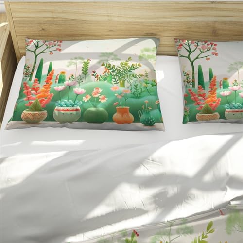 HOBBOY Anime Flowers Duvet Cover Set 3 Piece 1
