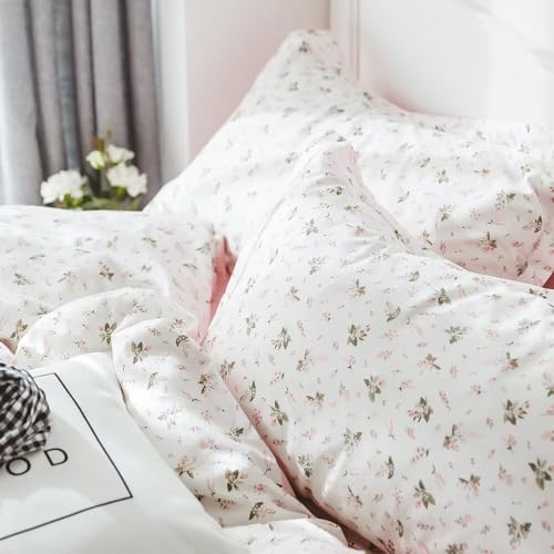 VClife Pink Floral Duvet Cover Set 3 Piece