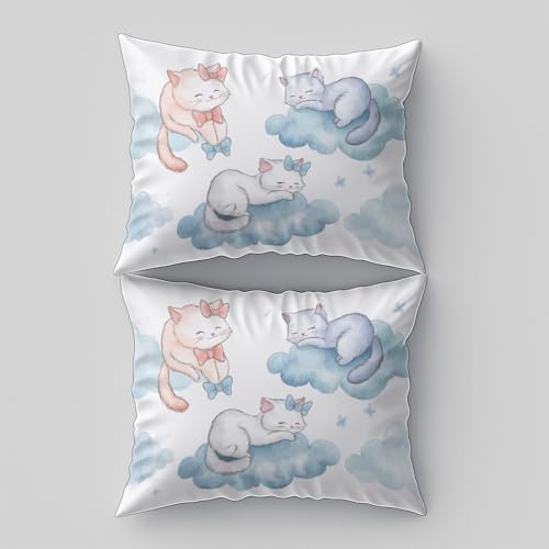Soft Cartoon Cat Duvet Cover Set Twin XL