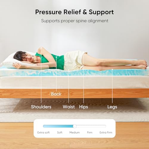 Marsail Twin 3-Inch Cooling Memory Foam Mattress Topper