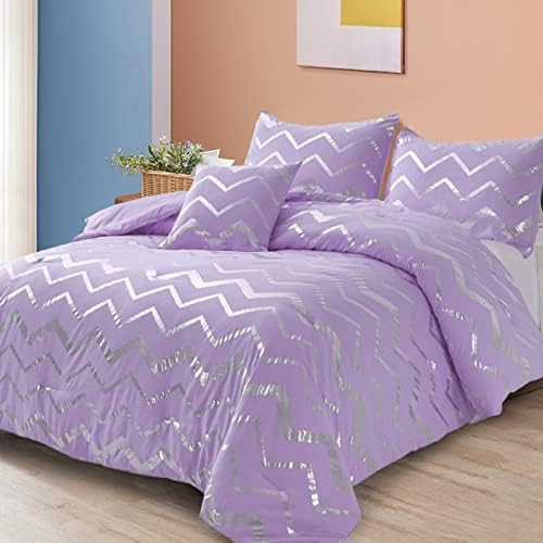 Menghomeus Glitter Metallic Comforter Set Twin 1