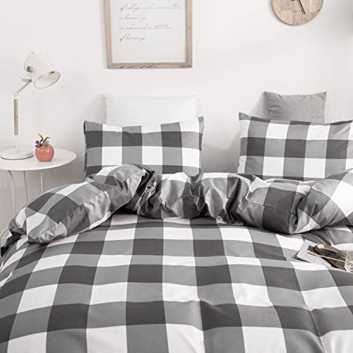 GETIANN Plaid Duvet Cover Set Queen 90x90 1