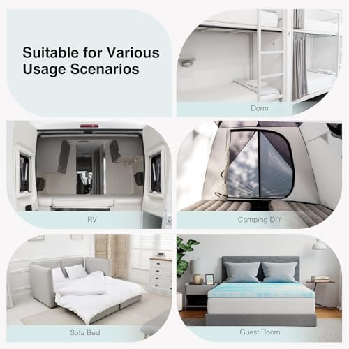 Novilla 3 Inch Cooling Gel Memory Foam Mattress Topper Twin 1