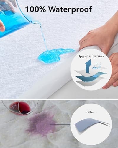 Kmall Queen Size Cooling Waterproof Mattress Protector Pad Cover