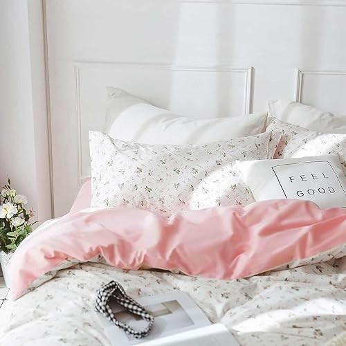 Nanko Pink Floral Microfiber Comforter Set 3pc King Size