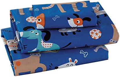 Better Home Style Blue Dog 3-Piece Twin Sheet Set