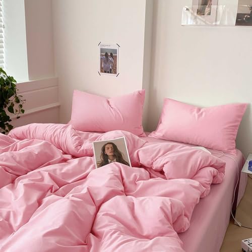KimLuxz Twin XL Pink Duvet Cover Set