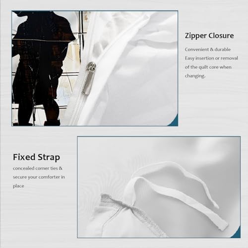 HOBBOY Geometric Hand Holding Duvet Cover Set 3pc Twin XL Microfiber