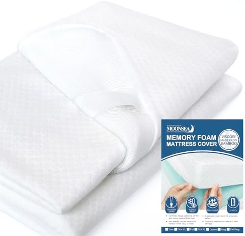 Moonsea Bamboo Viscose Mattress Topper Cover for Queen Size