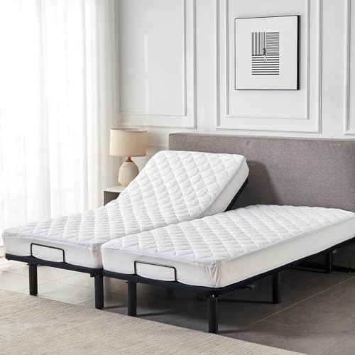Kingnex Waterproof Quilted Split King Mattress Protector Pad