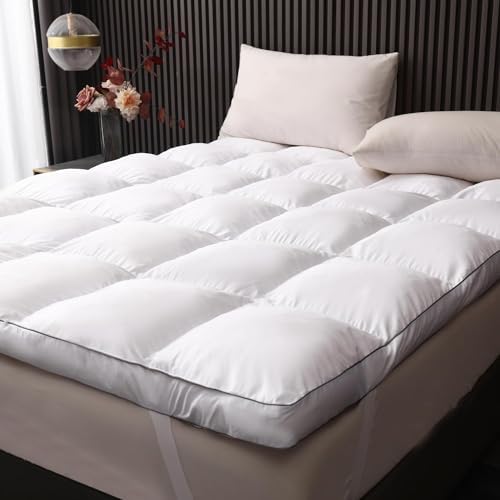TESIONE 3 Inch Memory Foam Mattress Topper Queen Size