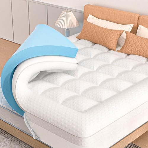 AprLeaf 3 Inch Dual Layer Mattress Topper Twin Size
