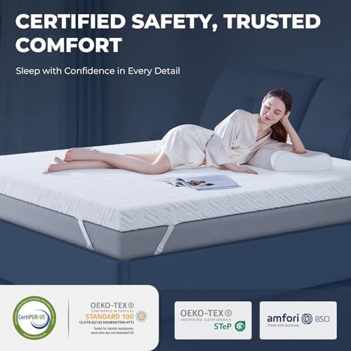 3 Inch Memory Foam Mattress Topper with Gel Cooling