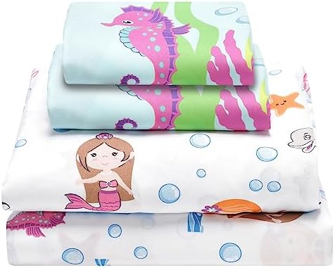 EVERYDAY KIDS Mermaid Kids Bed Sheet Set 4-Piece