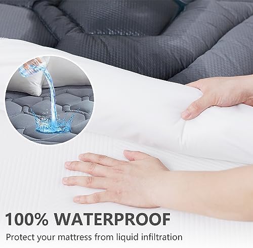 Elven Home Queen Waterproof Mattress Pad