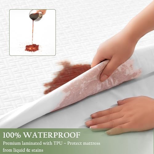 100 Waterproof Bamboo Mattress Protector with Deep Pocket