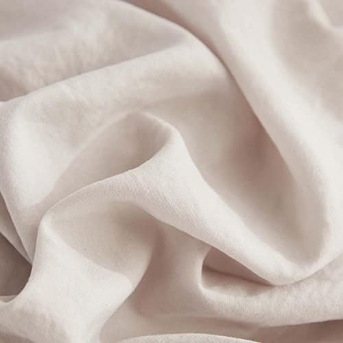 HESBITEUL Duvet Cover Set Twin XL - 2 Pieces Ruffle Grey