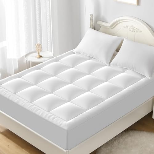 YUGYVOB Queen Mattress Topper - 600GSM Cooling Breathable Pad with Down Alternative