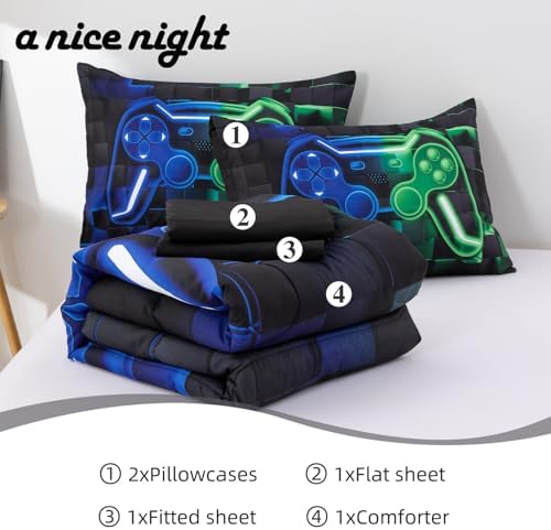 A Nice Night Boys Twin Size Gaming Comforter Set 1
