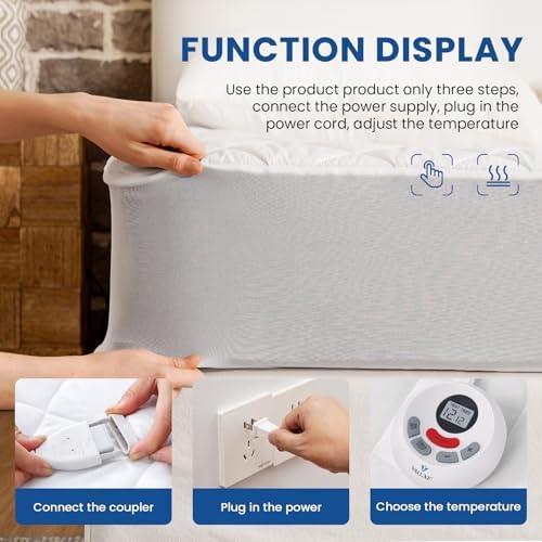 VALUXE Heated Mattress Pad Queen Size Dual Zone Heating