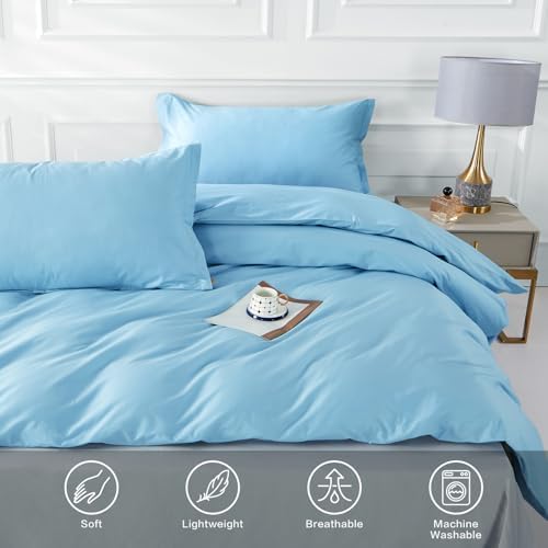 SAPHREAS Blue Duvet Cover Set 3 Piece Full Size