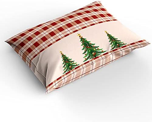LooPoP Xmas Duvet Set California King Red Buffalo Plaid