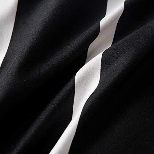 HSKIKWN Black White Striped Duvet Cover Set King 3PCS
