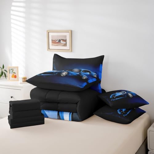 Feelyou Sports Car 7 Piece Bedding Set for Kids