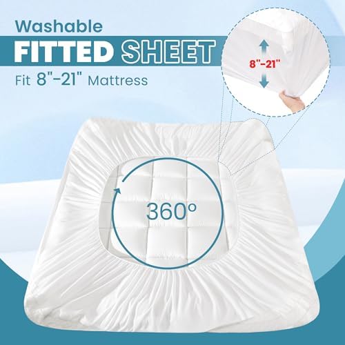 AprLeaf 3 Inch Dual Layer Mattress Topper Twin Size