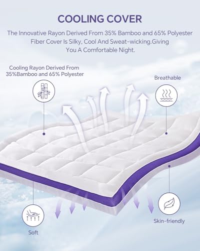 ChiXpace Dual Layer 4 Inch Mattress Topper Twin