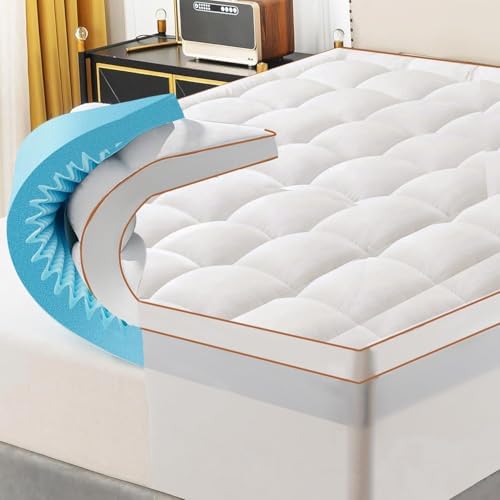 WhatsBedding Memory Foam Mattress Topper 5 Inch Comfort Cloud