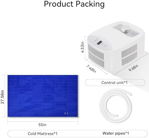 Water Cooling Mattress Pad for Cool Sleep 63x2755