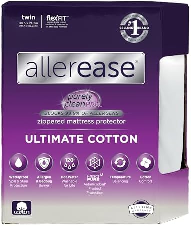 AllerEase Ultimate Allergy Protection Twin Mattress Protector