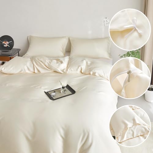 DCSKY Twin Tencel Duvet Cover Set 3-Piece - 68x90 Inches