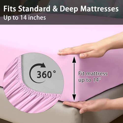 Pamnest Queen Comforter Set 7 Pcs Tropical Flamingo Pink