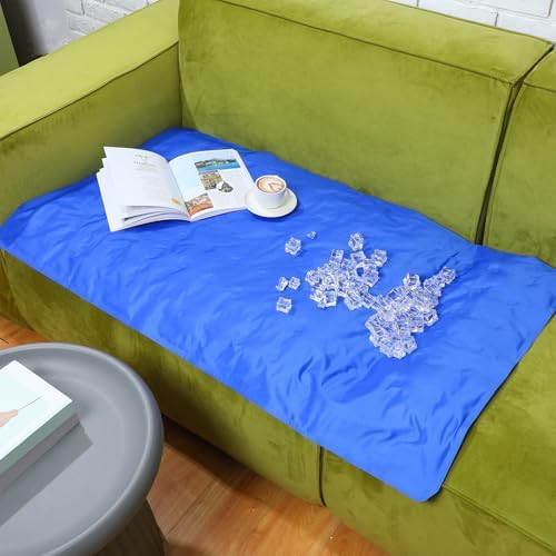 Drydiet Cooling Mattress Pad for Sleep Relief Blue 48 x 28 Inch