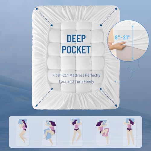 LIANLAM Memory Foam Mattress Topper Queen 1700GSM