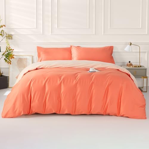 SAPHREAS Orange Duvet Cover Twin Set 2 Pieces