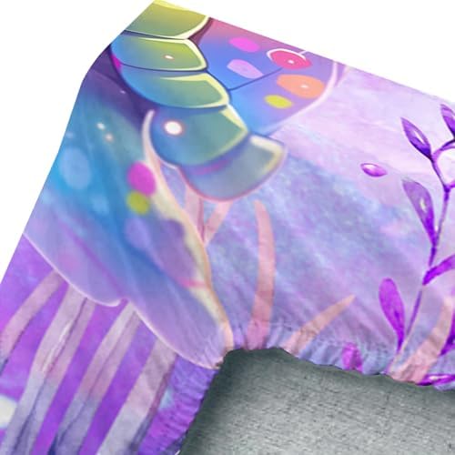 Kids Sea Turtle Twin Fitted Sheet Set with Pillowcases