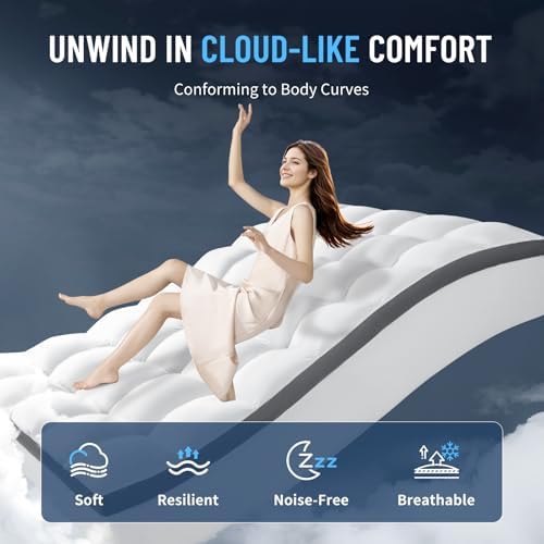 LIANLAM Memory Foam Mattress Topper Queen 1700GSM