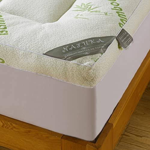 NALUKA Bamboo Viscose Mattress Topper King Size 1