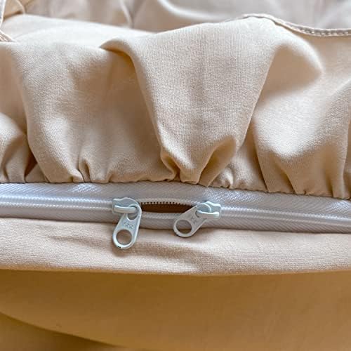MOOWOO 3-Piece Duvet Cover Set with Zipper Closure