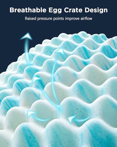 PERLECARE 3 Inch Queen Mattress Topper with Cooling Gel 1