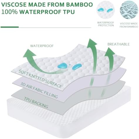 Moonsea Waterproof Cooling Mattress Protector for Kids