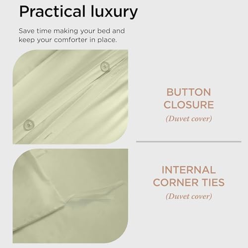 Threadmill Sage Green Queen Duvet Cover Set 1